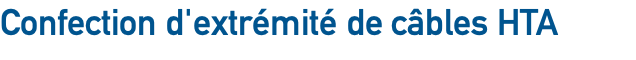 Confection d'extrémité de câbles HTA